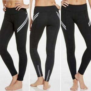 Fabletics Black Aria Reflective Stripe Leggings